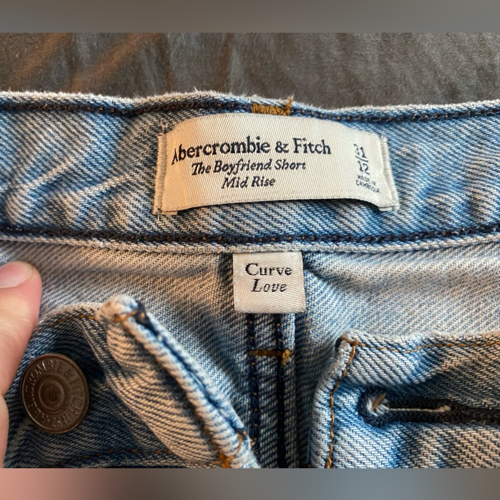 Abercrombie distressed jean shorts